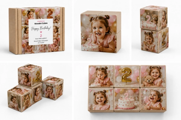 Personalized Wooden Cube Photo Puzzle